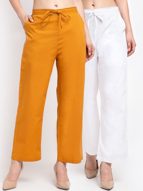 

GRACIT Women White Loose Fit Trousers