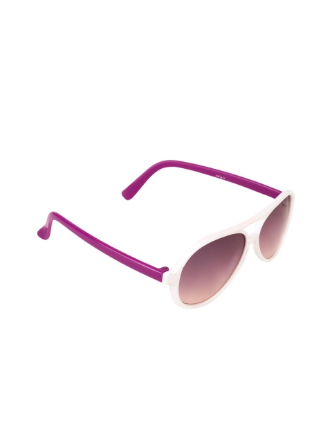 

Spiky Unisex Kids Grey Lens & White Aviator Sunglasses 1232_Whtv_Gry
