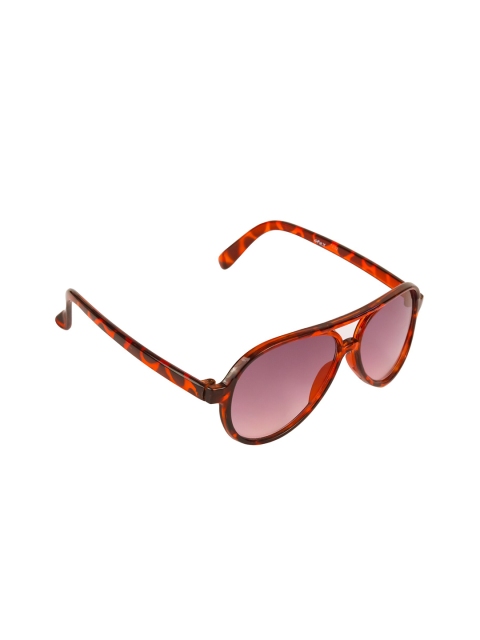 

Spiky Kids Brown UV Protected Aviator Sunglasses 1232_Burg_Gry