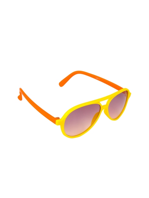 

Spiky Unisex Kids Grey Lens & Yellow Aviator Sunglasses with UV Protected Lens 1232