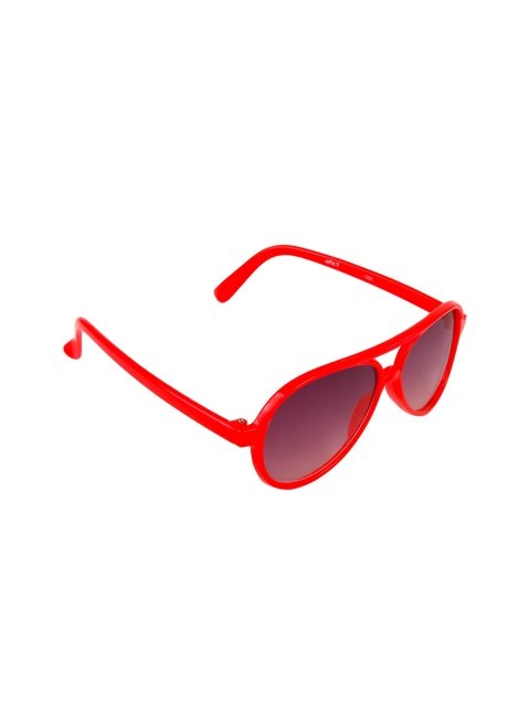 

Spiky Unisex Kids Red UV Protected Aviator Sunglasses 1232_Red_Pur