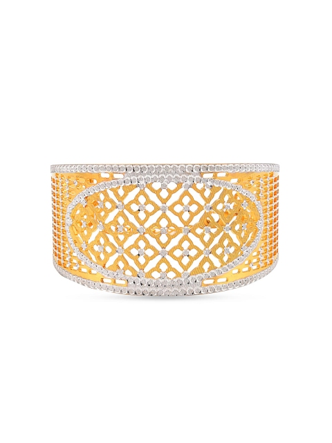 

Tistabene Women Gold-Toned & White Brass Gold-Plated Cuff Bracelet