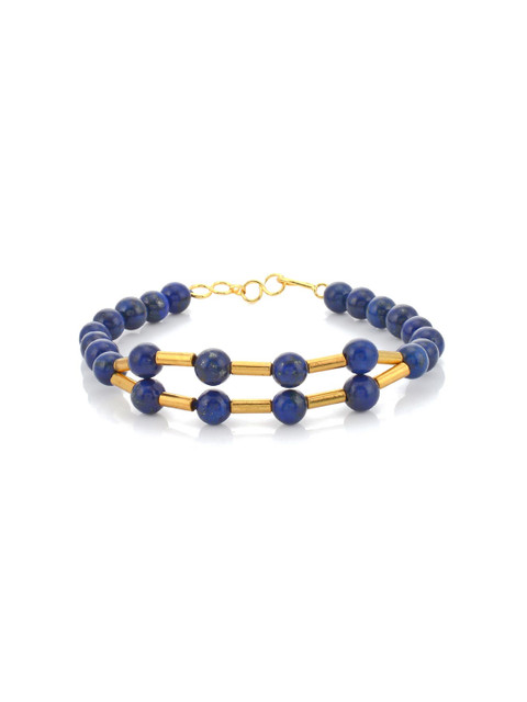 

Tistabene Women Blue Gold-Plated Beaded Bracelet