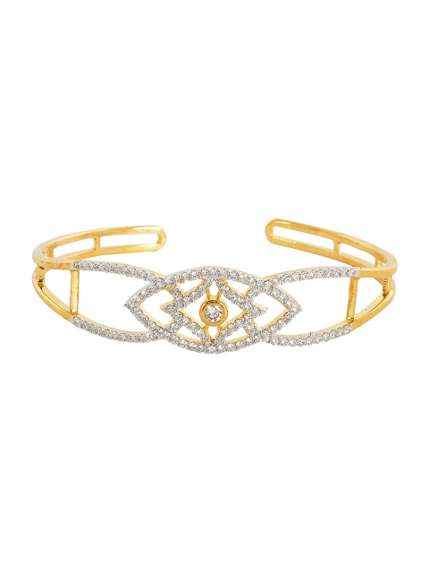

Tistabene Women White Gold-Plated Cuff Bracelet