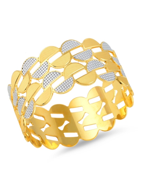 

Tistabene Women Gold-Toned & White Brass Kada Bracelet