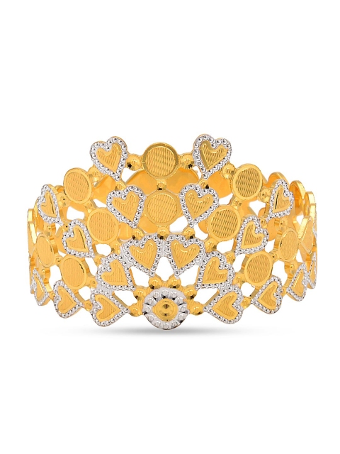 

Tistabene Women Gold-Toned & White Brass Kada Bracelet