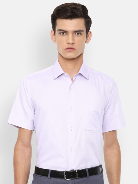 

Van Heusen Men Purple Solid Regular Fit Pure Cotton Formal Shirt
