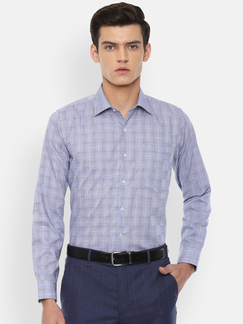 

Van Heusen Men Purple Slim Fit Checked Formal Shirt