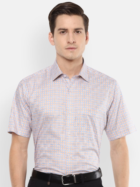 

Van Heusen Men Blue Printed Regular Fit Cotton Casual Shirt