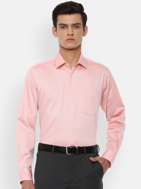 

Van Heusen Men Peach-Coloured Formal Shirt