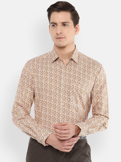 

Van Heusen Men Brown Regular Fit Ditsy Floral Printed Cotton Formal Shirt