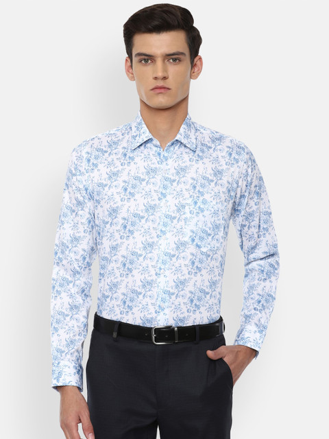 

Van Heusen Men Blue Slim Fit Floral Printed Formal Shirt