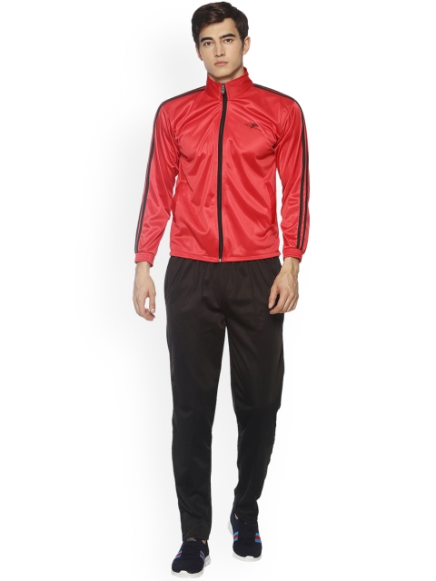 

HPS Sports Men Red & Black Solid Tracksuit