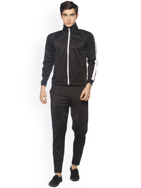 

HPS Sports Men Black Solid Track Suit