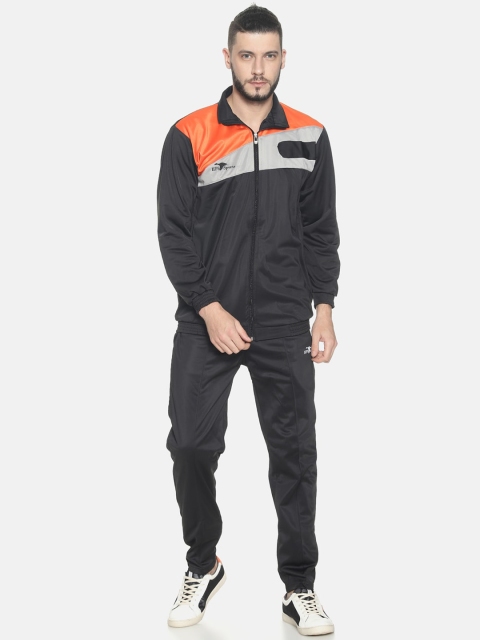 

HPS Sports Men Charcoal Solid Tracksuit