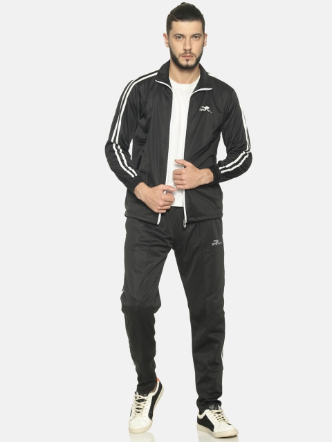 

HPS Sports Men Black Solid Track Suit