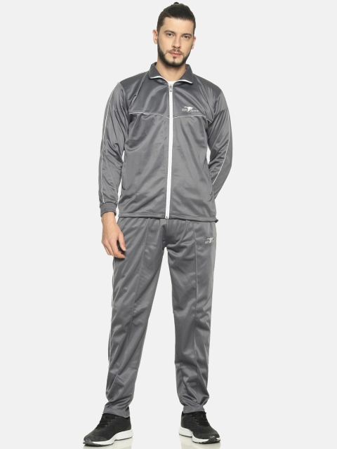 

HPS Sports Men Grey Solid Tracksuit