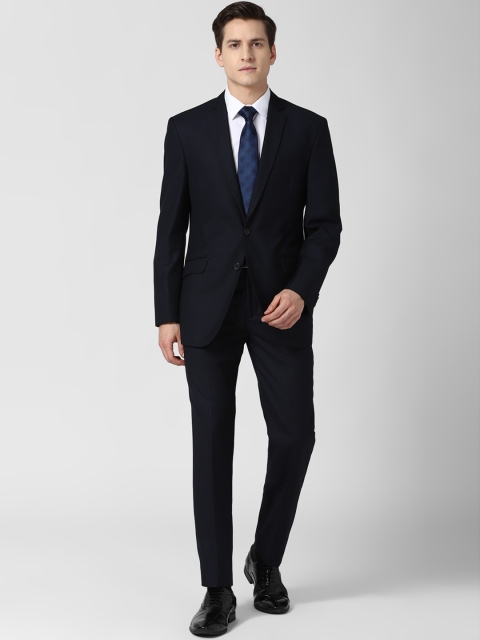 

Peter England Men Black Solid Slim-Fit Single-Breasted Three-Piece Formal Suit