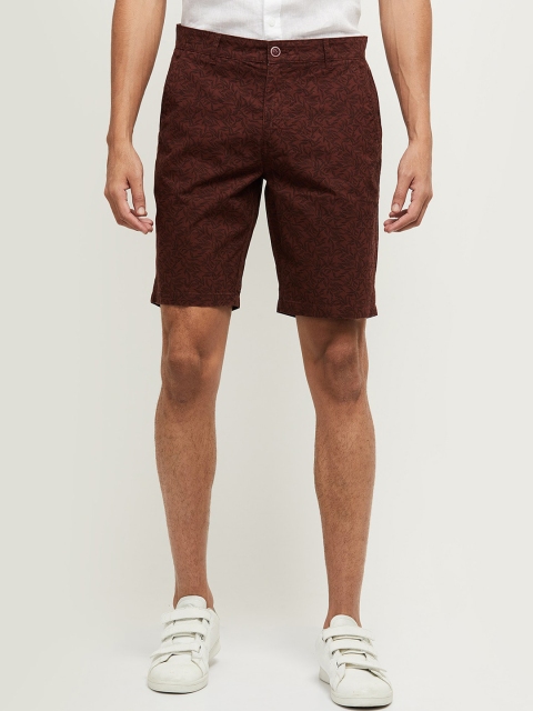 

max Men Red Printed Pure Cotton Shorts