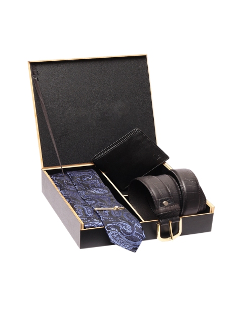 

LOUIS STITCH Men Accessory Gift Set- 4 Pieces, Black