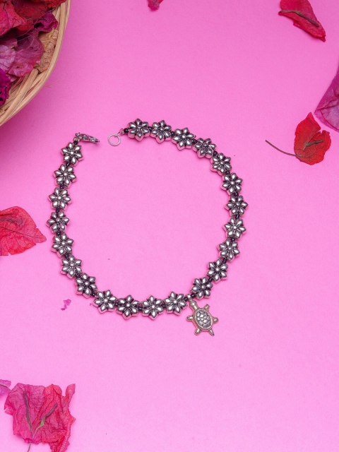 

DIVA WALK Silver-Plated Beaded Anklet