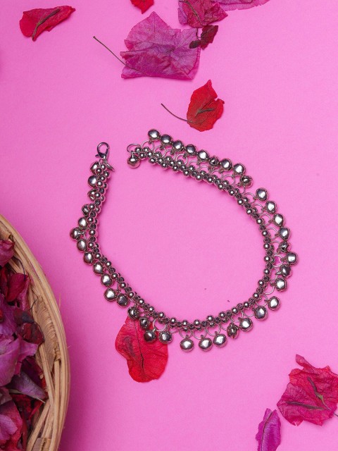

DIVA WALK Silver-Plated & Beaded Anklet