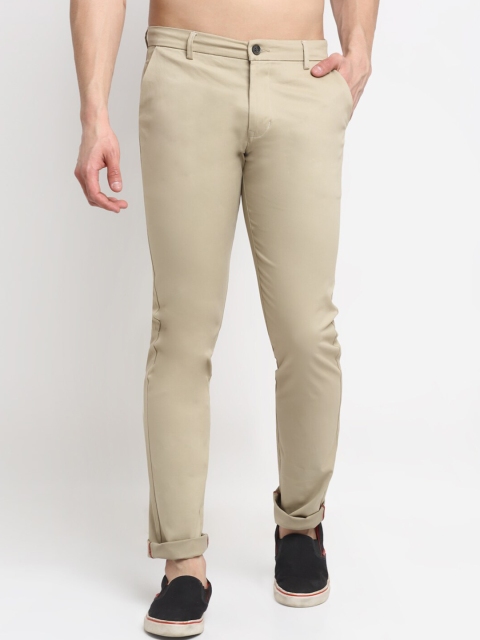 

La Mode Men Beige Smart Slim Fit Trousers