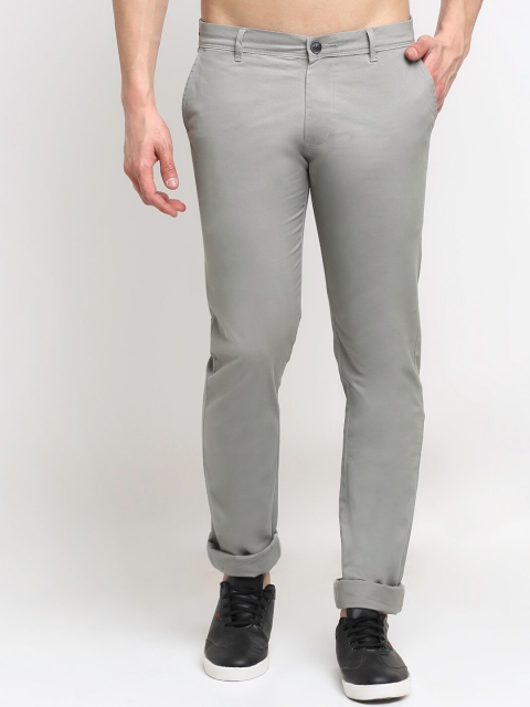 

La Mode Men Grey Smart Slim Fit Trousers