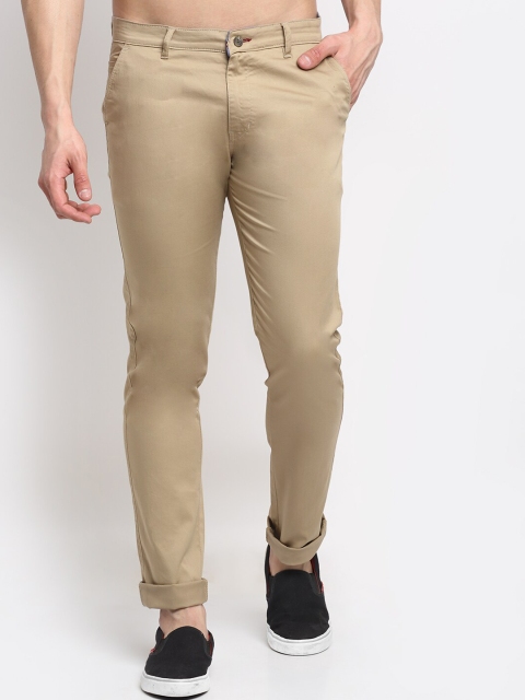 

La Mode Men Beige Smart Slim Fit Regular Trousers