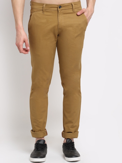 

La Mode Men Tan Smart Slim Fit Trousers