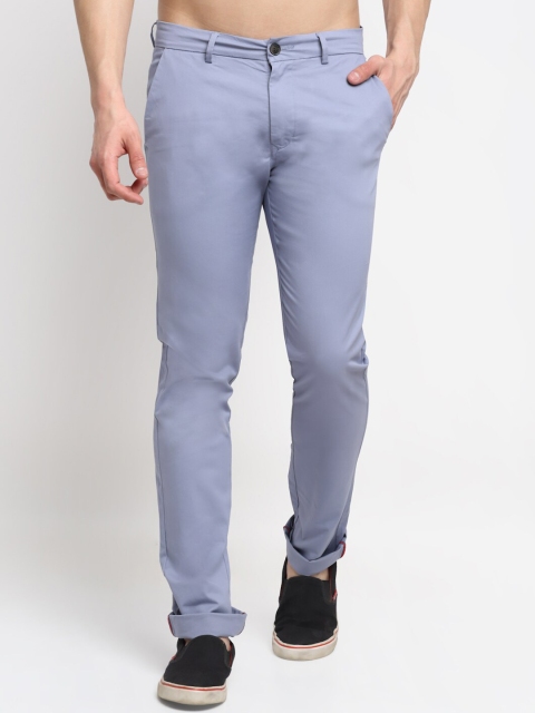 

La Mode Men Blue Smart Slim Fit Trousers