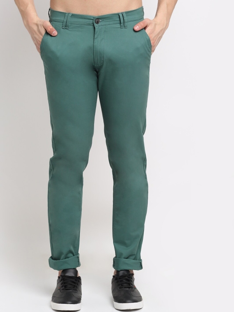 

La Mode Men Green Smart Slim Fit Trousers