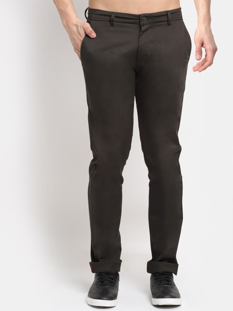 

La Mode Men Brown Smart Slim Fit Chinos Trousers