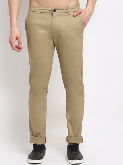 

La Mode Men Beige Smart Slim Fit Trousers