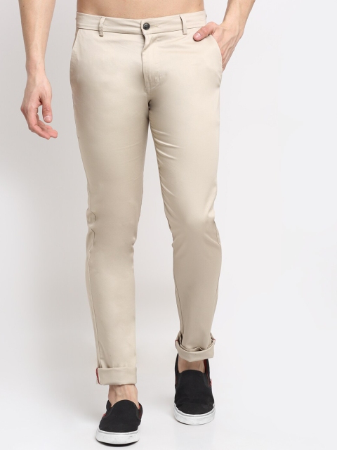 

La Mode Men Off White Smart Slim Fit Trousers