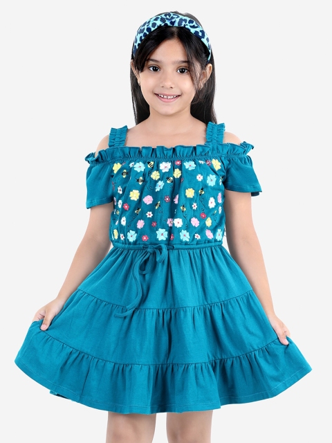 

Naughty Ninos Teal Blue Fit & Flare Dress