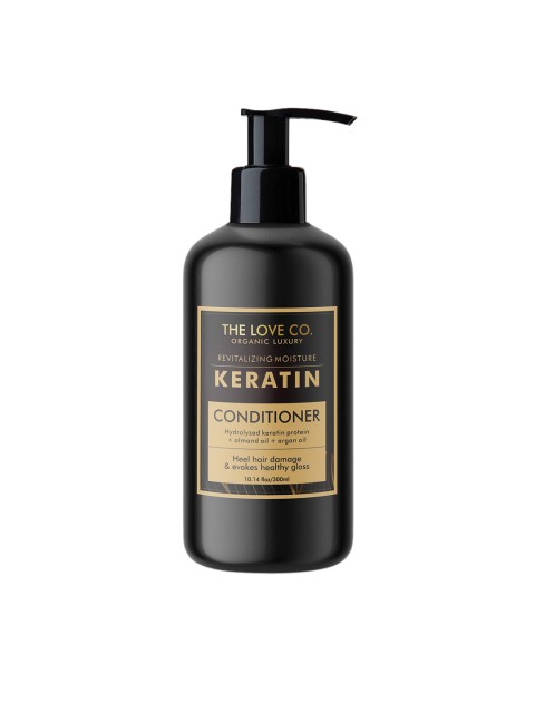 

THE LOVE CO. Keratin Hair Conditioner with Almond & Argan Oil Extracts - 300ml, Black