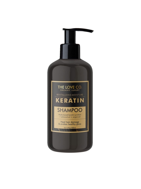 

THE LOVE CO. Keratin Protein Shampoo For Hair Growth & Damaged Hair 300ml, White