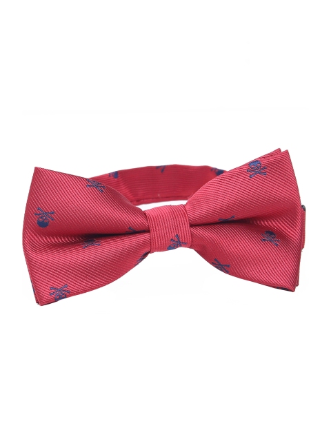

Calvadoss Men Red & Blue Woven Design Bow Tie