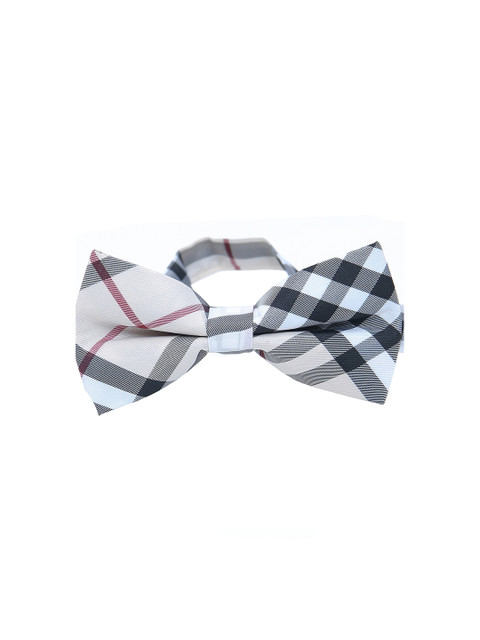 

Calvadoss Men Beige & Black Checked Bow Tie