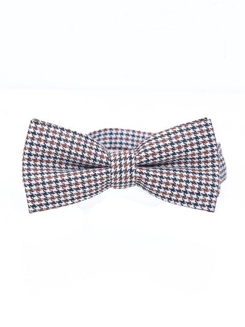 

Calvadoss Men White & Blue Woven Design Bow Tie