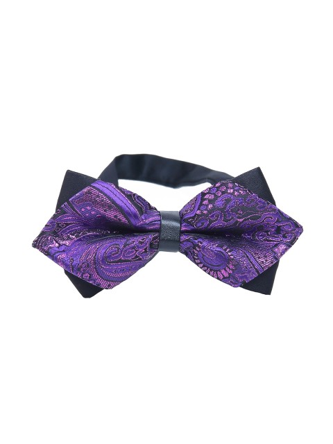 

Calvadoss Men Purple & Blue Woven Design Bow Tie