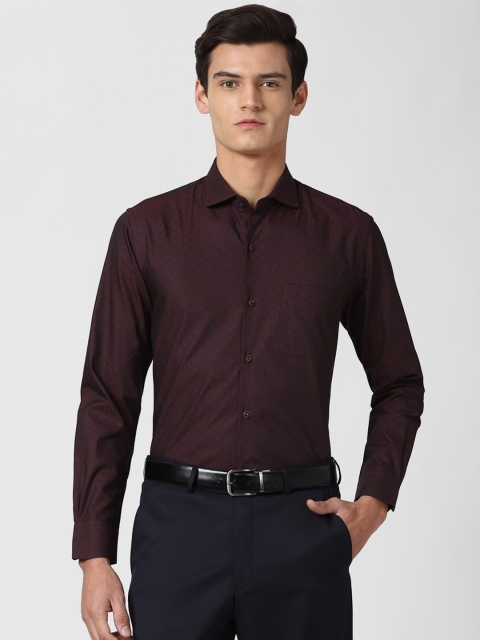 

Peter England Elite Men Black Slim Fit Cotton Formal Shirt