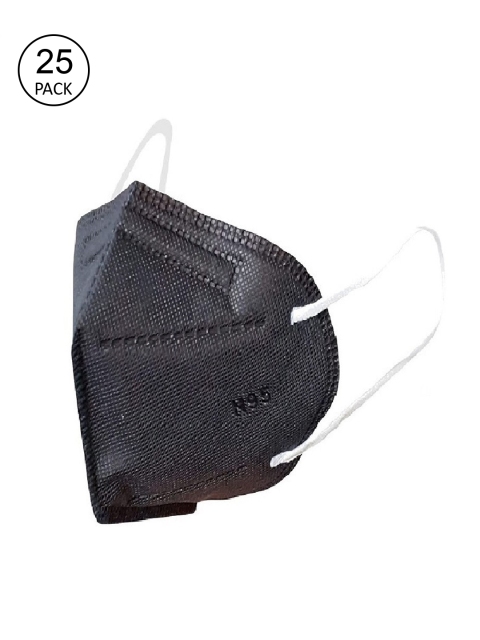 

OOMPH Unisex Black Pack of 25 5Ply Anti-Pollution Reusable Mask