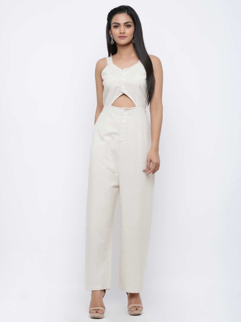 

Tistabene Women Beige Solid Basic Jumpsuit