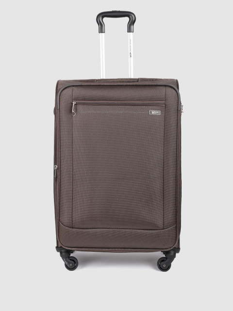 

VIP Unisex Coffee Brown Solid Soft 4 Wheels 360-Degree Rotation Medium Trolley Bag