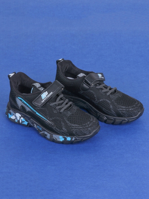 

FEETWELL SHOES Kids Blue Woven Design Sneakers