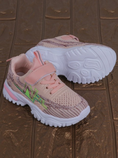 

FEETWELL SHOES Unisex Kids Pink Printed Sneakers