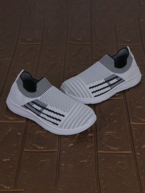 

FEETWELL SHOES Unisex Kids Grey Slip-On Sneakers