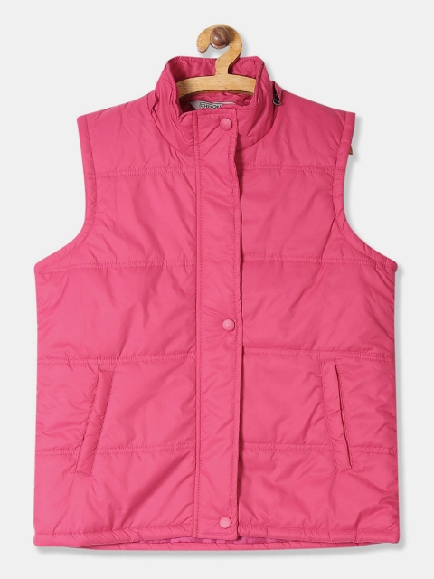 

Cherokee Women Pink Hooded Padded Jacket